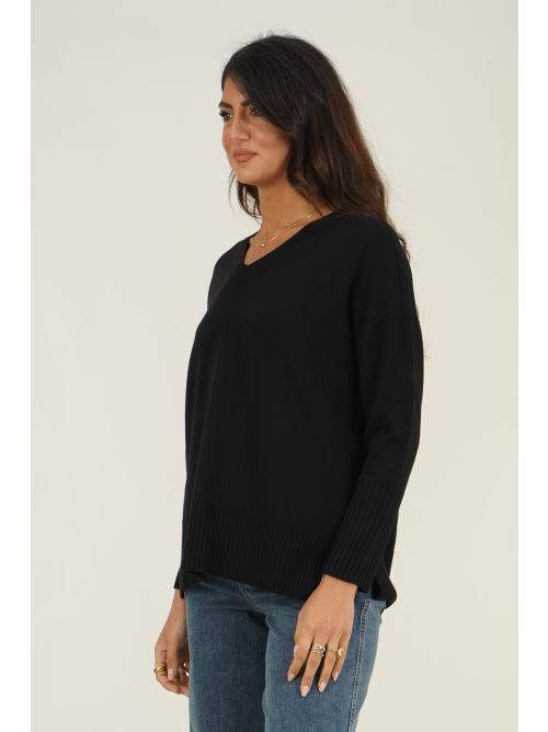 Maglia in lana merino Valeria Ghittori | 1245NERO